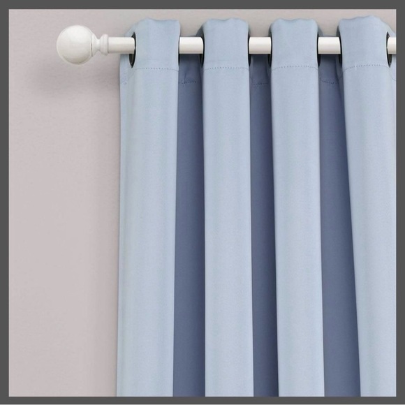 Sophisticated Sky Blue Drapes - Picture 2 of 3